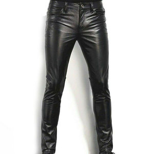 Pantalon en cuir pour homme, nouveau design, haute qualité, cuir souple et résistant, coupe confortable pour un usage quotidien - Product Image 1