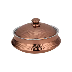 Pure <b>Copper</b> Hot Set Bowl With Lids Polish Finished For Home Metal Serving Hot Set Bowl For Kitchen Use Kitchenware - Product Image 5