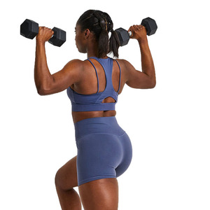 European American Women's Seamless Jacquard Knitted Breathable Spandex/Nylon High Support Adjustable <b>Strap</b> Sports <b>Bra</b> <b>Bra</b> - Product Image 6