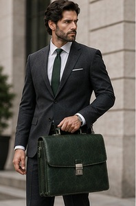 Sac Messager de Luxe en Cuir Véritable Souple à Rabat Classique Portable Vintage pour Ordinateur Portable, Affaires, Décontracté, Homme, Voyage, Pleine Fleur - Product Image 3