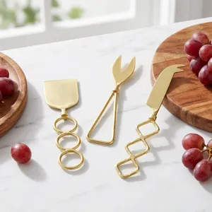 Elegant Metal Cheese Knife Set Portable Design for Modern Kitchen Dining Room Charcuterie <b>Board</b> Cheese Serving <b>Tools</b> - Product Image 4