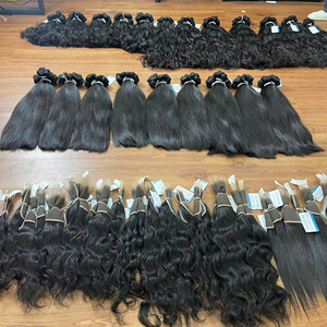 Meilleures ventes : Extensions de cheveux humains vierges vietnamiens lisses, alignées sur les cuticules, tissage machine, sans perte, prêtes à être expédiées - Product Image 1