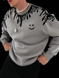 Sweat-shirt confortable pour homme, tissu doux, col rond, pull décontracté d'hiver - Product Image 6