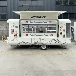 ACB Custom Winged Mobile Fast Food Trailer Multi-Functional Fiberglass Coffee Cart Food Truck with Candy Size Color <b>Sticker</b> - Product Image 1