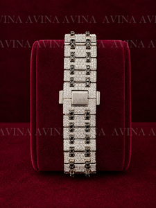 Reloj de Lujo para Hombre con Diamantes Negros Moissanite, Estilo Hip Hop, Esqueleto, Totalmente Cubierto de Piedras, Mecánico Automático, con Correa de Acero Inoxidable - Product Image 4