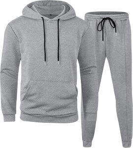 ชุดวอร์มผู้ชายแบบสวมหัว เสื้อฮู้ดดี้ กางเกงจ็อกเกอร์ เหมาะสำหรับออกกำลังกาย วิ่ง และสวมใส่ลำลองสไตล์สตรีท ผลิตจากวัสดุที่นุ่มสบาย - Product Image 1