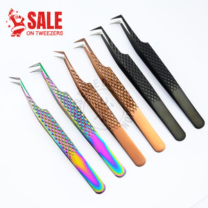 90 Degree Lash Isolation Tweezers for Eyelash Extensions Precision Fiber Tip Grip Mega Volume Lash Tweezers Classic Lashes - Product Image 2