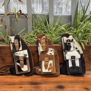 Nuevo Bolso bandolera de cuero de vaca personalizable para hombres y mujeres, bolso de pecho para exteriores, bolsos de hombro de viaje de ocio multifuncionales - Product Image 4