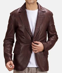 Latest Designs Men <b>Leather</b> <b>Blazer</b> <b>Jacket</b> Custom Logo/Color Breathable Comfortable Best Stuff High Quality <b>Leather</b> <b>Blazer</b> <b>Jacket</b> - Product Image 1