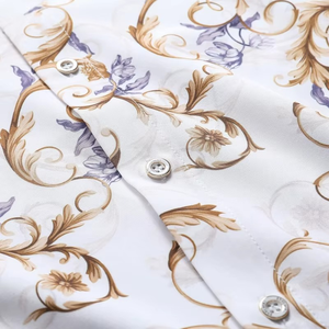 Chemise Hawaïenne Baroque Personnalisée pour Hommes Grande Taille Imprimée Décontractée à Manches Courtes Boutonnée pour les Vacances - Product Image 3