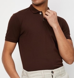 Polo en coton poly premium pour homme, tissu jersey respirant au toucher doux, coupe classique, vêtement décontracté pour tous les jours, couleur unie - Product Image 3
