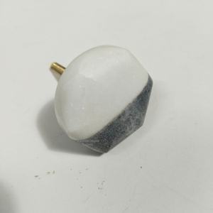 Perilla de puerta moderna con incrustaciones de mármol natural con detalles ornamentados, herrajes de piedra Premium para interiores de casas clásicas - Product Image 2