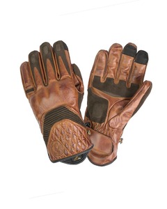 Gants de moto en cuir marron, gants de moto à doigts complets, respirants, antidérapants, pour la conduite en extérieur, gants de cyclisme - Product Image 1