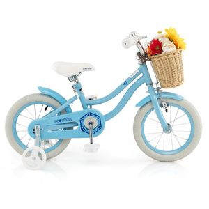 Bicicletta per bambini da 14 pollici con rotelle, sellino e manubrio regolabili - Product Image 1
