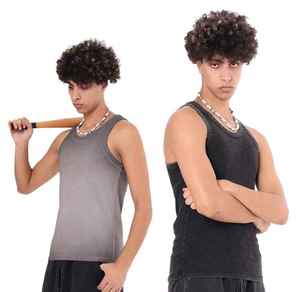 Camiseta sin mangas informal para hombre, de fibra de algodón/bambú, transpirable, cómoda, con cuello en V, venta al por mayor, del mejor proveedor - Product Image 6