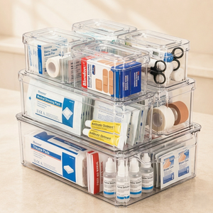 Multipurpose Medical Storage <b>Containers</b> for First Aid Supplies, Tablets & Equipment - Product Image 1