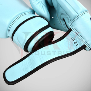 ผู้ผลิต OEM/ODM ถุงมือชกมวยหนังแท้คุณภาพดี ทันสมัย ทนทานสูง สีฟ้าอ่อน ป้องกันหลายชั้น - Product Image 6