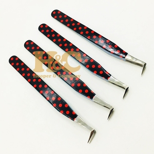แหนบแบบใหม่ สแตนเลสสตีล สำหรับต่อขนตา ดีไซน์ลายจุด ปลายไฟเบอร์กันลื่น ทนทาน แข็งแรง เป็นที่ต้องการสูง - Product Image 3