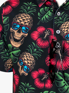 Polo à manches courtes personnalisé pour homme, séchage rapide, jersey d'été avec protection solaire, impression numérique 3D, grande taille, motif uni - Product Image 2