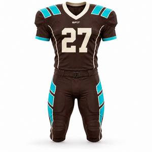 Uniforme de Fútbol Americano Personalizado Premium 100% Poliéster con Jersey de Hombros Segmentados y Pantalones a Juego de Secado Rápido Unisex - Product Image 1
