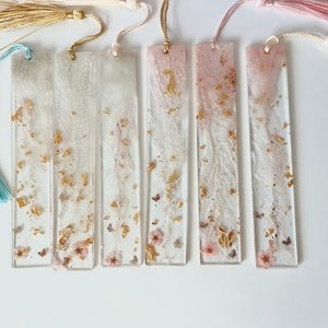 Marque-page en résine époxy personnalisé, élégant, résistant à l'eau, couleurs mélangées, découpe et impression, porte-page de livre personnalisé - Product Image 6