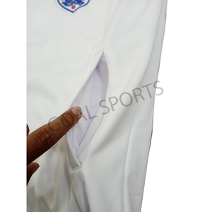 เสื้อแจ็คเก็ตฟลีซทรงสปอร์ตสีขาวสไตล์เรโทรแบบสั่งทำพิเศษ คอตั้ง ปักลายสไตล์วินเทจ เสื้อแจ็คเก็ตกันน้ำสำหรับผู้ชาย ผลิตในปากีสถาน - Product Image 6