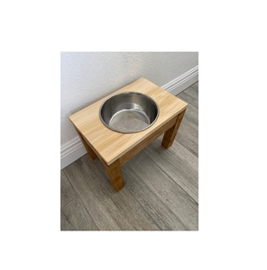 Comedero para Mascotas Más Vendido, Estación de Alimentación de Madera con Tazones de Acero Inoxidable, Tamaño Personalizable, Rectangular, Duradero para Interiores - Product Image 4