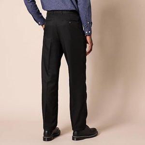 Pantalones Chino de Hombre con Cierre de Cremallera Media, Corte Clásico, Ligeros, Tejido Antiarrugas, Lavado a la Piedra, Poliéster/Algodón - Product Image 2