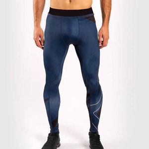 Leggings de compression pour homme, longueur intégrale, imprimé géométrique, spandex, nylon, taille élastique, pantalon de compression - Product Image 1