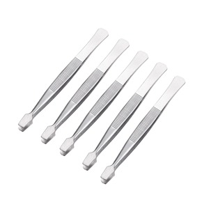 1Pcs Straight Tip Stainless Steel Eyebrow Tweezers for Philately <b>Stamp</b> Collectors Reusable Luxury <b>Hand</b> Tools - Product Image 1