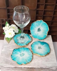 Posavasos de resina epoxi y madera de alta calidad, disponibles en colores personalizables, increíblemente elaborados por KRAFT WORLD - Product Image 5