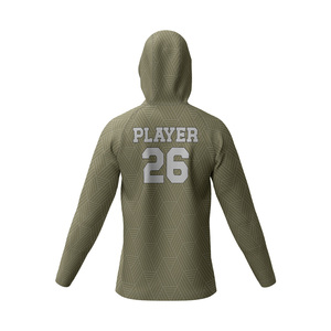 Custom Printed Character Unisex Basketball Practice Hooded Shooter Shirt Front Logo Breathable Moisture Wicking Plus Size - Product Image 3