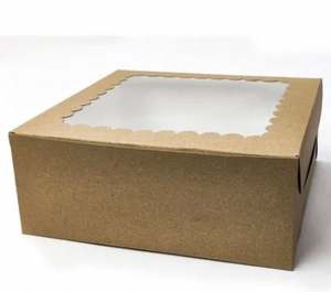 กล่องเค้กวันเกิดแบบมีหน้าต่างด้านบน กล่องบรรจุภัณฑ์เค้กแต่งงานแบบมีฝาปิดใสพร้อมหน้าต่าง ราคาพิเศษจากผู้ส่งออก - Product Image 1