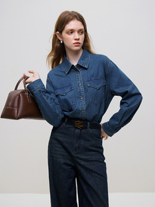 Unique Trending Autumn Red Color Cotton Filled Denim Jeans Jacket for Women's Cropped Sized Eco Friendly Quick Dry Breathable - Product Image 2