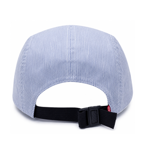 Custom Leather Patch 5 Panel Camper <b>Cap</b> Lightweight Stripe <b>Hat</b> <b>Flat</b> Brim Adjustable Cotton <b>Cap</b> OEM ODM Manufacturer - Product Image 3