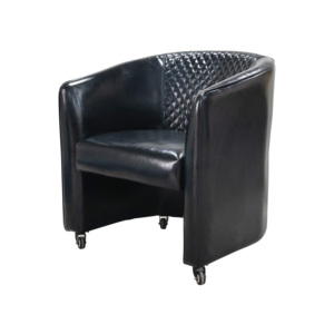 Silla de Pedicura Redonda de Cuero PU con Ruedas, Asiento y Respaldo Fijos para Salón de Uñas, Diseño Confortable - Product Image 3