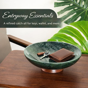 Cuenco Decorativo de Mármol Verde Moderno de la Mejor Calidad para Servir en el Hogar y la Cocina, Uso Multifuncional en Celebraciones de Ramadán y Diwali - Product Image 2