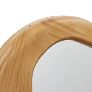 Espejo de Pared Orgánico Moderno con Marco Asimétrico de Madera Sólida, Espejo Decorativo Colgante para Baño, Entrada y Sala de Estar - Product Image 3
