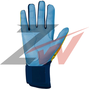 Leather Baseball Batting Gloves Breathable Lightweight Ambidextrous <b>Hook</b> and Loop Training Gloves Custom Logo - Product Image 3