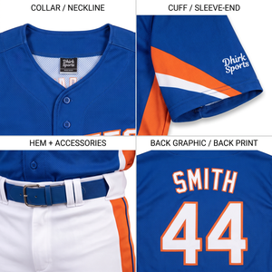 Maillot de baseball personnalisé entièrement sublimé, uniforme OEM pour équipes scolaires et ligues amateur, en polyester avec logo brodé - Product Image 4