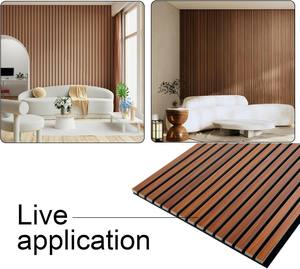 Panneaux muraux insonorisants écologiques en bois massif et MDF 3D modernes avec fibres de polyester pour chambres, bureaux et espaces commerciaux - Product Image 1