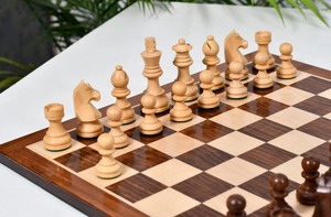Tournament Series Staunton Chess Pieces German Knight in Sheesham And Boxwood 3 Inch King At Best Price - Product Image 6