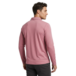 Chemise décontractée à manches longues unie pour homme avec col et poche à carreaux, tricotée 100 % coton, été-printemps, personnalisable, fabriquée au Bangladesh - Product Image 6