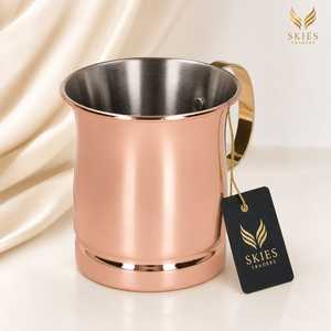 Taza Moscow Mule de Cobre Puro con Base Abocinada, Vaso Metálico para Cócteles, Artículos de Bar, Accesorios para Bebidas, Regalo - Product Image 4