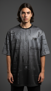 Camiseta Urbana Casual Oversize Sublimada para Hombre, Corte Holgado, Estilo Urbano a la Moda - Product Image 6