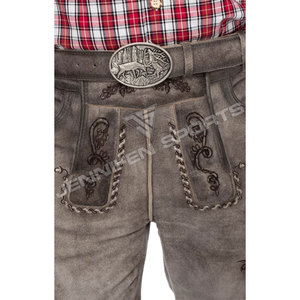 Les Lederhosen Bavaroises Authentiques pour Hommes les Plus Vendues – Costume en Cuir de Chèvre Souple pour l'Oktoberfest 2026 – Couleur Unie Personnalisable - Product Image 2