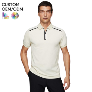 Chemise en coton tricoté respirant de qualité supérieure pour homme avec logo sur le devant |   Fabricant OEM/ODM pour étiquettes privées personnalisables - Product Image 5