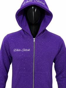 Rhinestone Crystal Studded Half Zip Breathable Print Winter Front Hoodie Oversized Boxy Heavyweight Fleece Streetwear Y2K Custom - Product Image 3