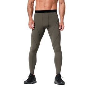 Collants de compression pour hommes en coton et fibre de bambou 240 GSM, soutien musculaire, respirants, antibactériens, taille élastique, pour la gym - Product Image 3