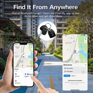 Traceur GPS intelligent certifié MFi Find My, mini balise Bluetooth pour application iOS, localisateur de clés de voiture Apple, bagages, portefeuille, anti-perte, en plastique - Product Image 3